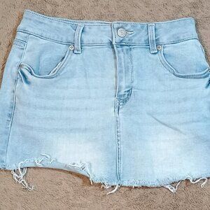 Refuge/Denim Mini Skirt/Women Small/Light Wash Y2K Stretch Summer Casual Chic